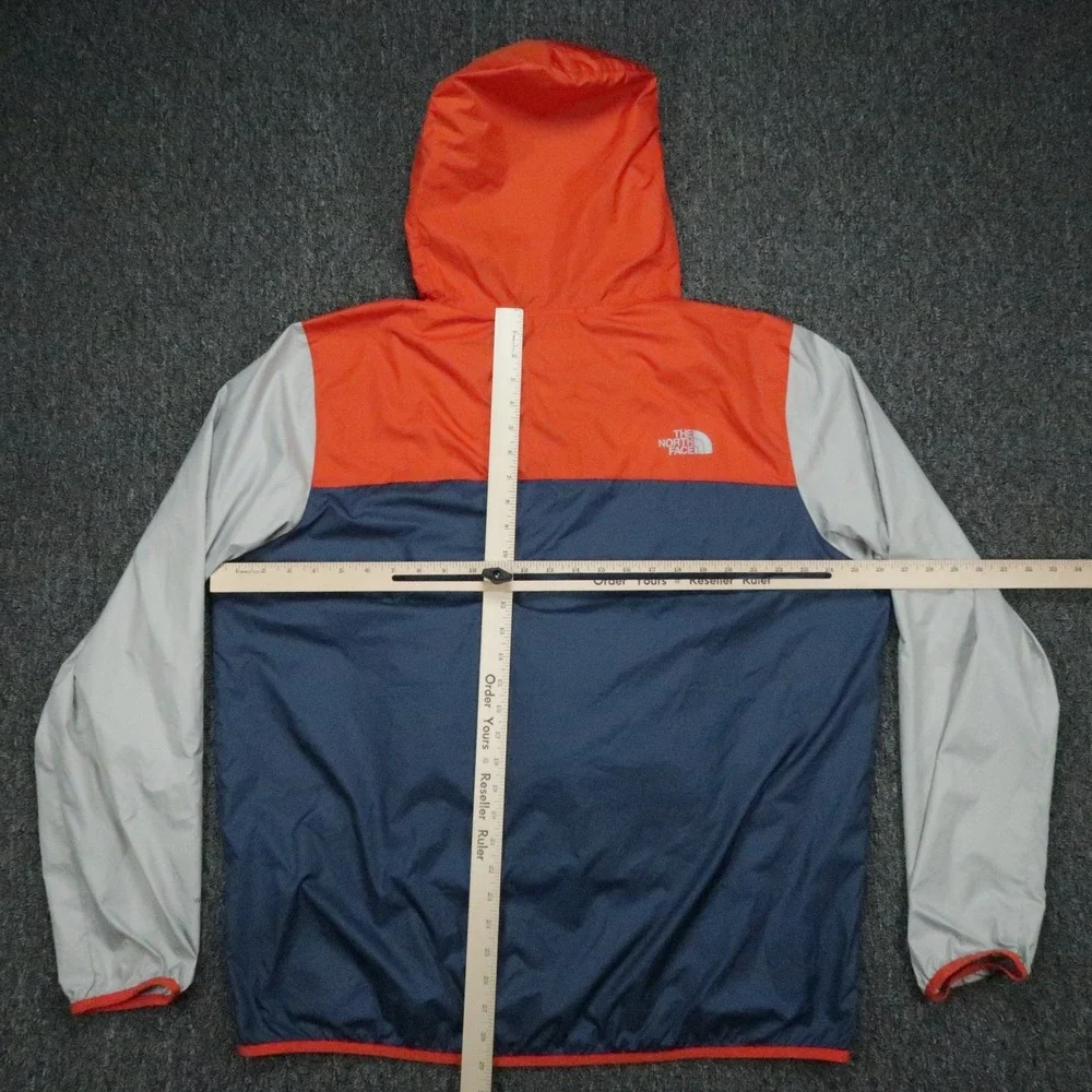 The North Face Jacket Mens XL Orange Blue Fanorak WindWall Anorak Hooded